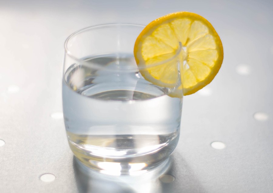 Glass of Water and Lemon web